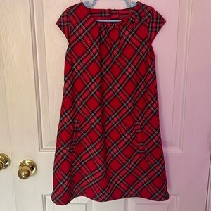 H&M Girls Plaid Holiday Dress Size 8-9y
